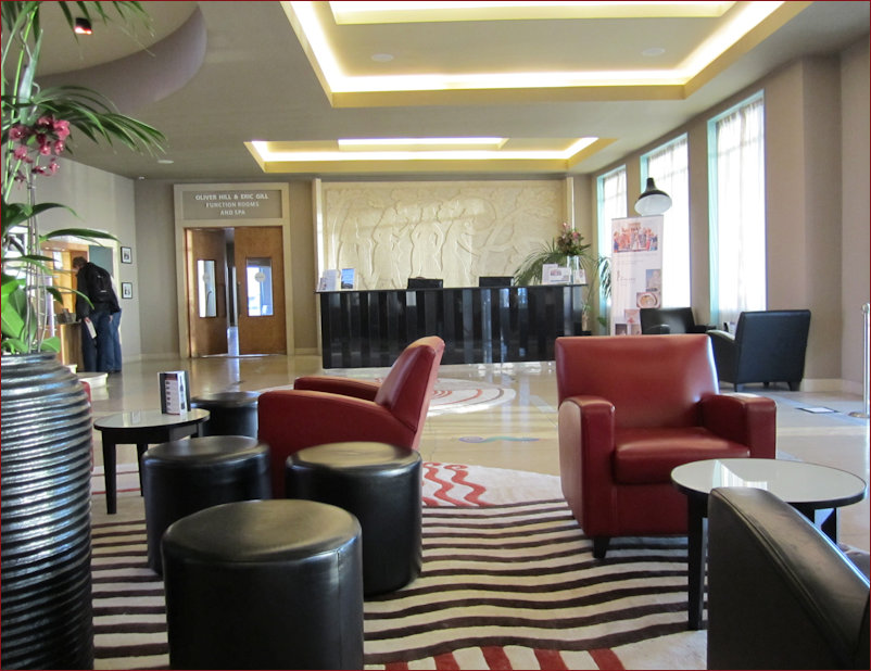 Reception area Midland Hotel presnt day