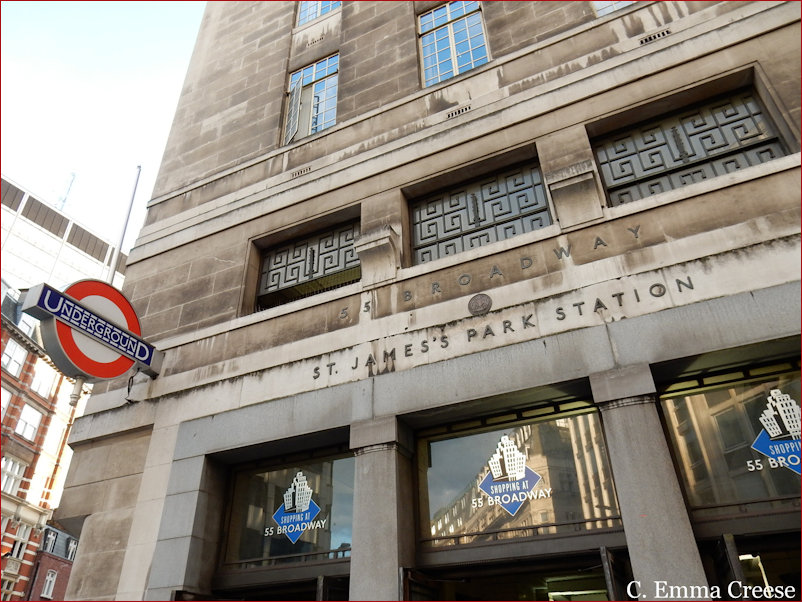 Entrance to St James Park Underground Station