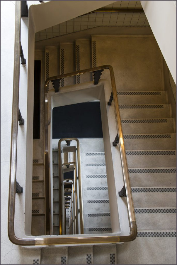 Looking down the stairwell