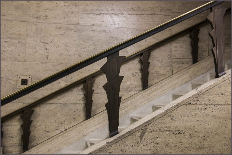 Detailed Bannister wrought metal work