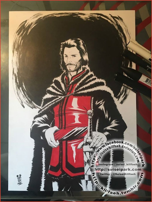 A manga interpretation of Jean Piat