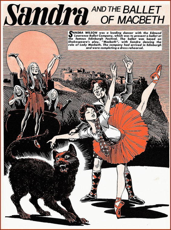 Sandra dancing the Scottish Play in 1974