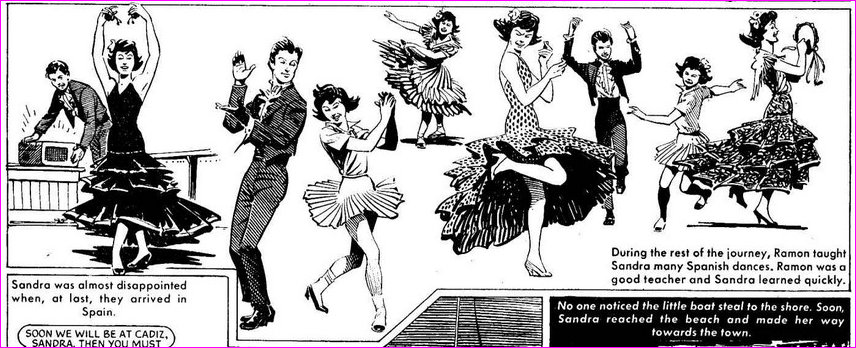 Sandra pracices the Spanish dances with Ramon