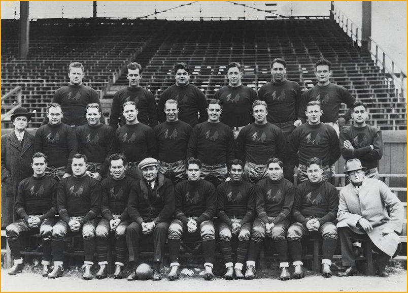 The 1933 Boston Redskins Pro Football Hall of Fame