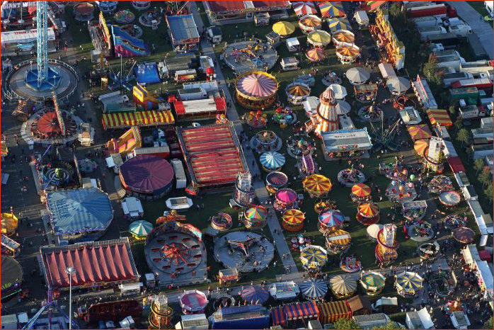 Goose Fair aeriel shot