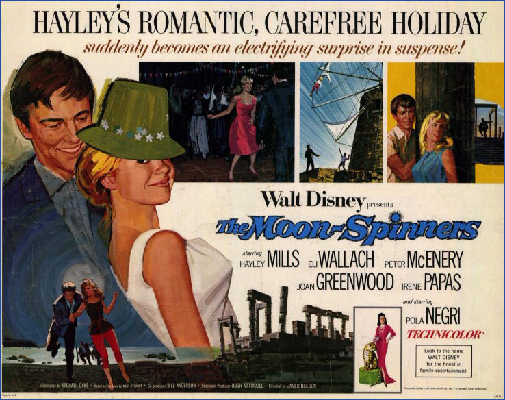 Peter McEnery and Hayley Mills Moonspinners Poster'
