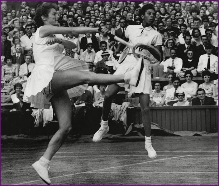 Angela Buxton and Althea Gibson Doubles Partnership 1956