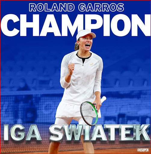 Iga Swiatek French Open Champion 2020