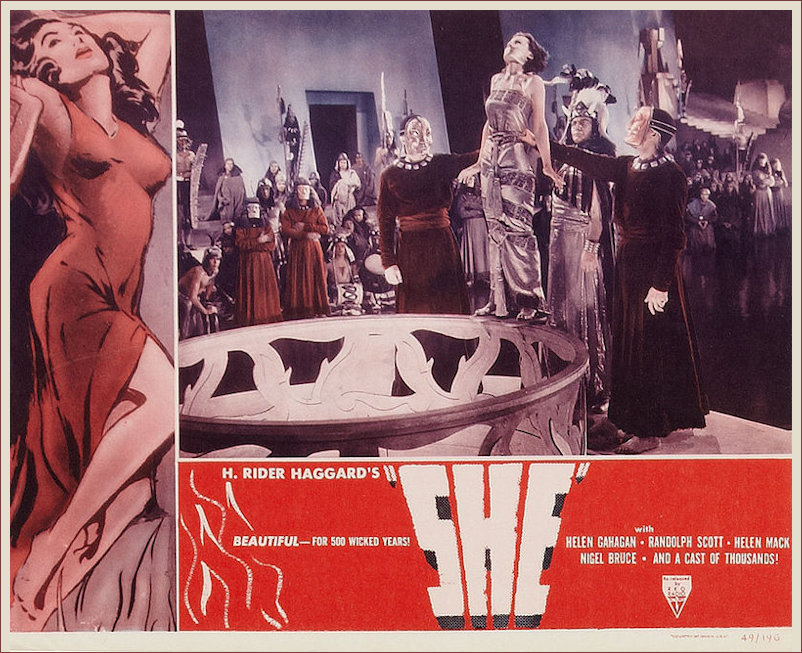 A magnificent set of 8 Lobby Cards for the 1935 version of She