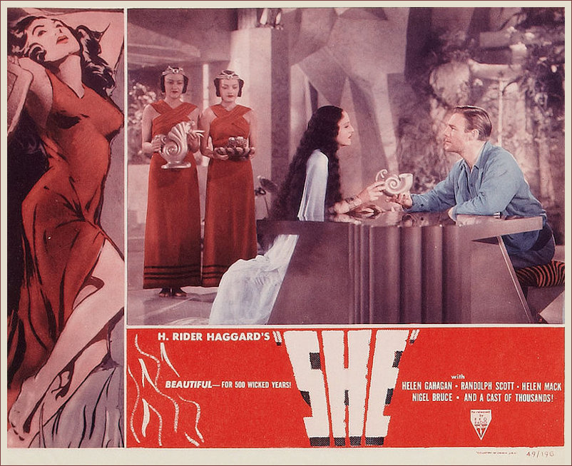 A magnificent set of 8 Lobby Cards for the 1935 version of She