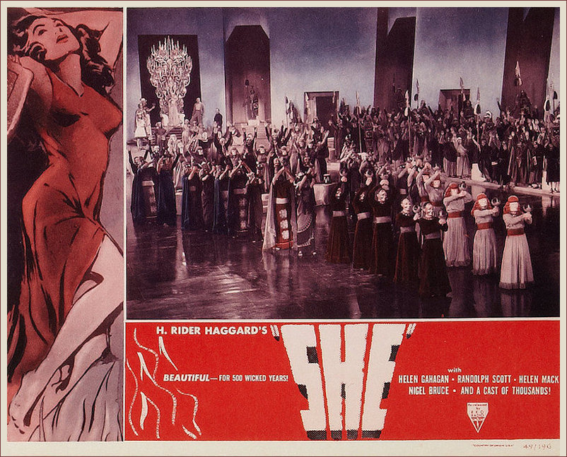 A magnificent set of 8 Lobby Cards for the 1935 version of She