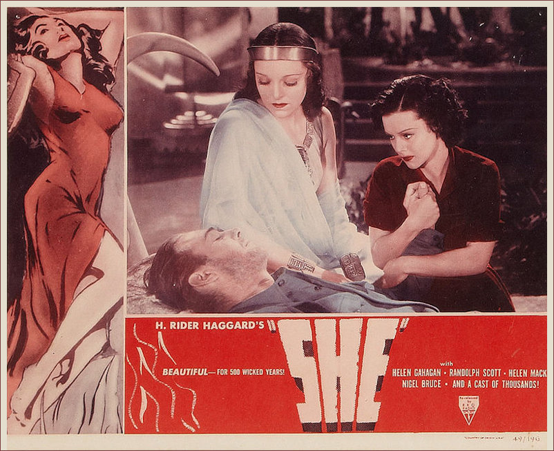 A magnificent set of 8 Lobby Cards for the 1935 version of She