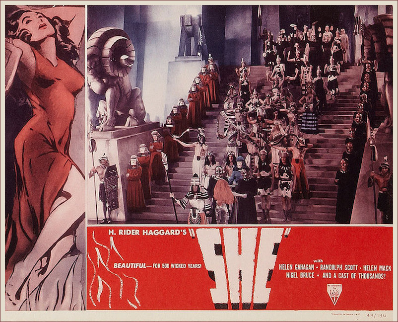 A magnificent set of 8 Lobby Cards for the 1935 version of She