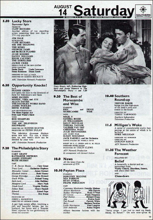 Picture of TV Times Saturday 14th August 1965