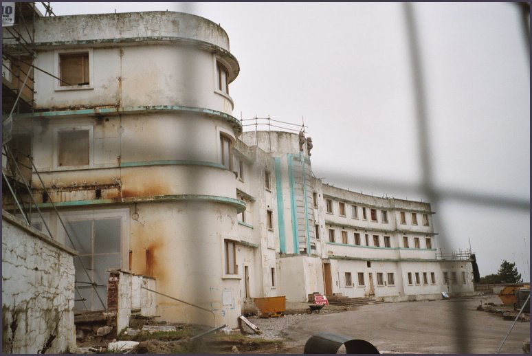 Derelict through fence
