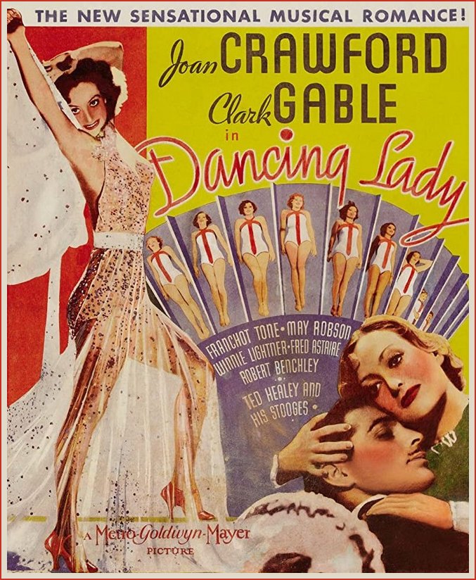 Danceuse fan chorus line the stars Gable and Crawford