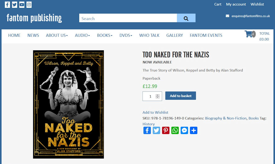 Too Naked for the Nazis by Alan Stafford