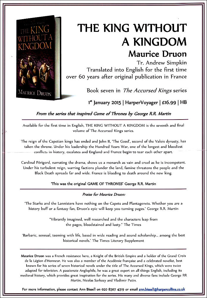 Official Rois Mausdits announcement