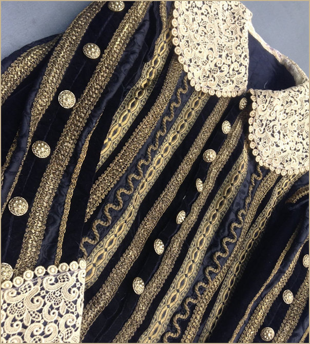 Close up of the vest worn by Peyrac in the 1995 production