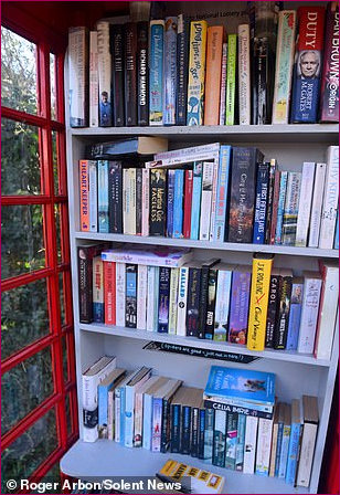 Interior of Library Kiosk at Hurstbourne Tarrant