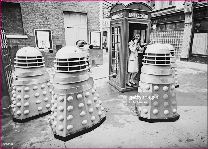 Tlephone Kiosk menaced by the Daleks