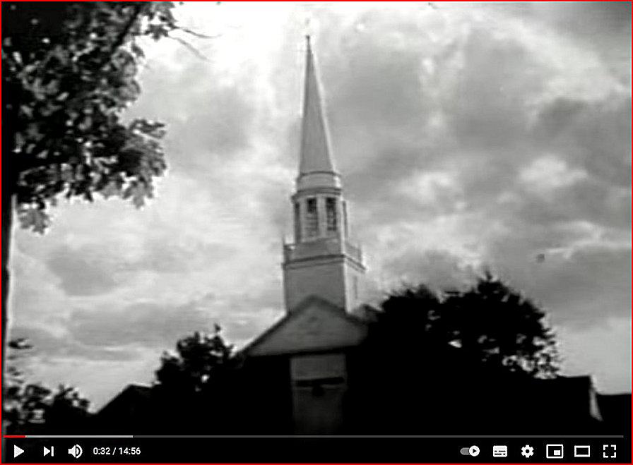The iconic Peyton Place Church Spire