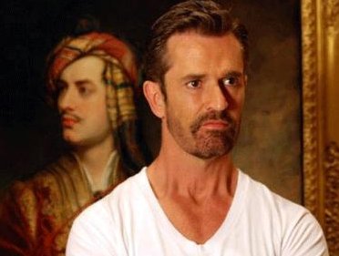 Everett with portrait of Byron