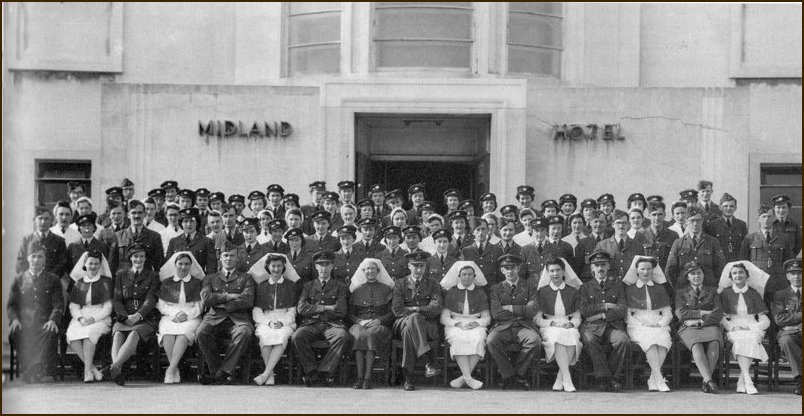 Hospital Personnel at the front of the Hotel