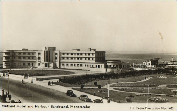 Midland Hotel from Public Gardens and Bandstand