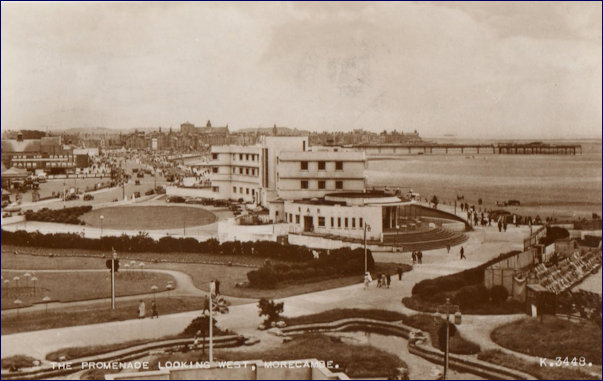 Midland Hotel and public gardens from atop a building