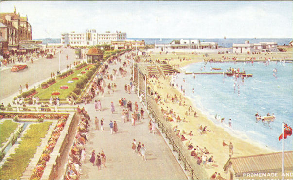 Painted image of the Midland Hotel from the Promenade