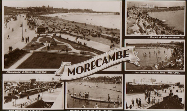 Multiview postcard of Morecambe