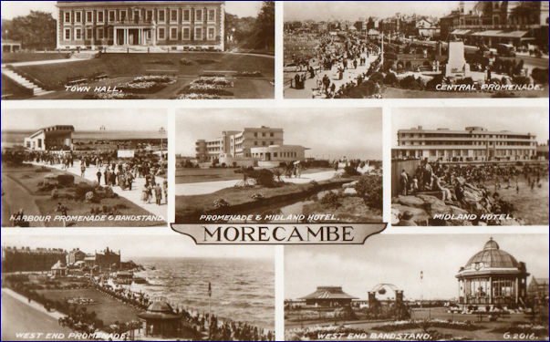 Multi-view postcard of Morecambe