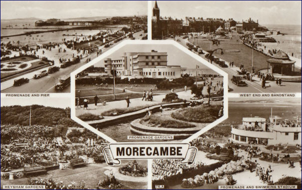 Multi-view postcard of Morecambe