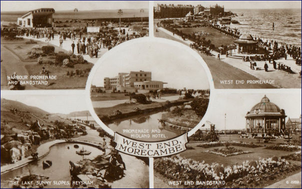 Multi-view postcard of Morecambe