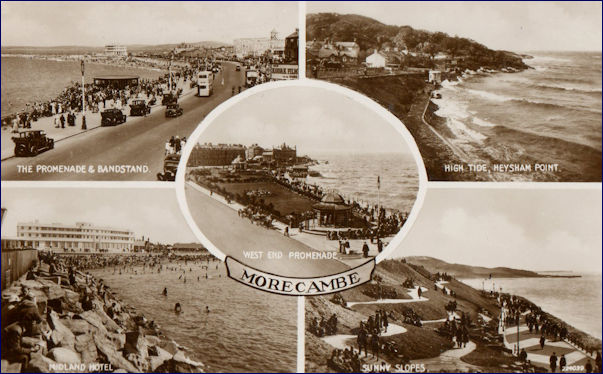 Multi-view postcard of Morecambe