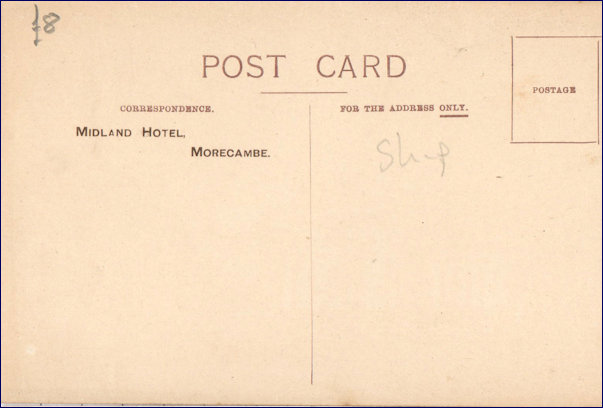 Rear of RMS Olympic with Midland Hotel Stamp