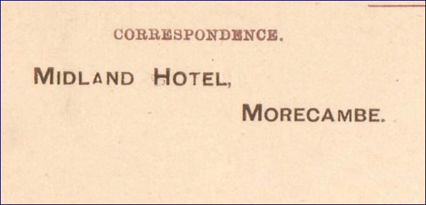 Detail from the reverse of the RMS Olympic card